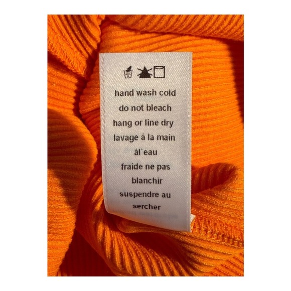Naked Wardrobe Racerback Tank Top Ribbed Sleeveless Casual Orange Size Small NWT - Picture 7 of 7